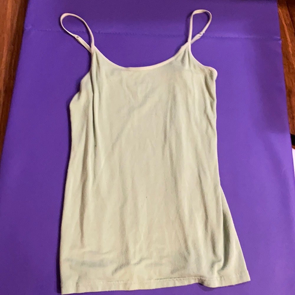 Green Spaghetti Strap Tank Top